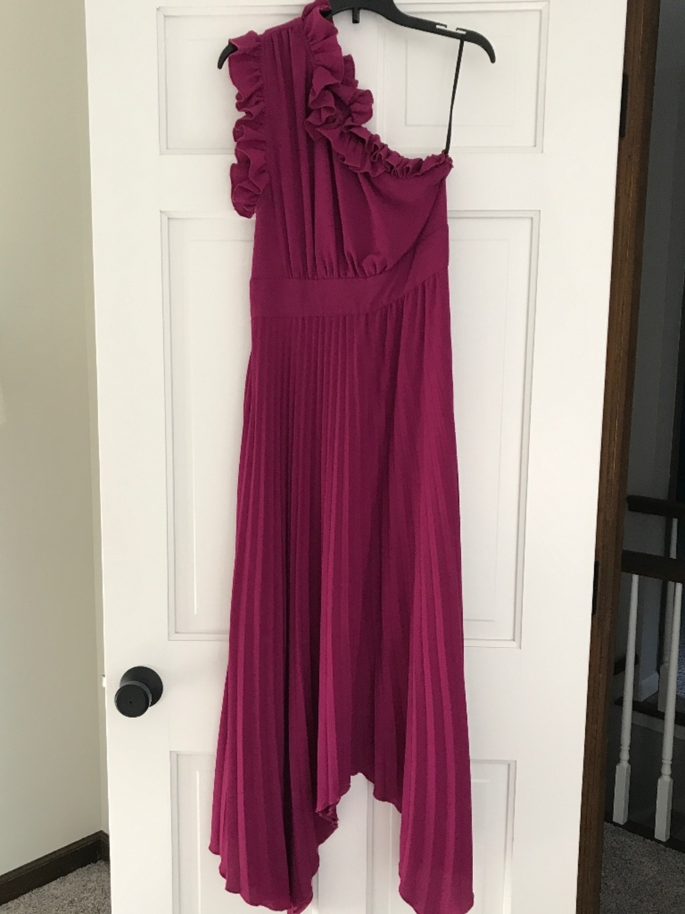 One Shoulder Pleated Party Dress